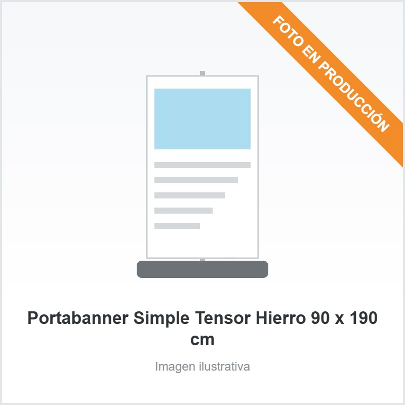 [413] Portabanner Simple Tensor Hierro 90 x 190 cm