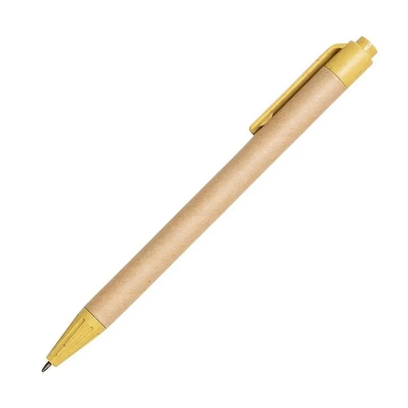 [916] Boligrafo Eco FRIENDLY Clip Amarillo