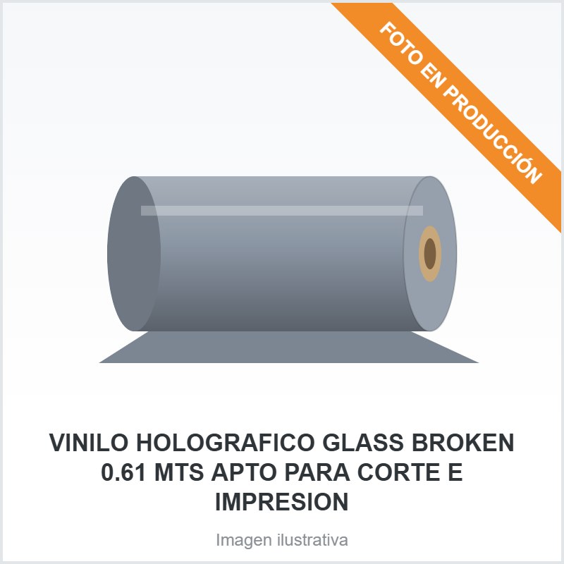 [960] VINILO HOLOGRAFICO GLASS BROKEN 0.61 MTS APTO PARA CORTE E IMPRESION
