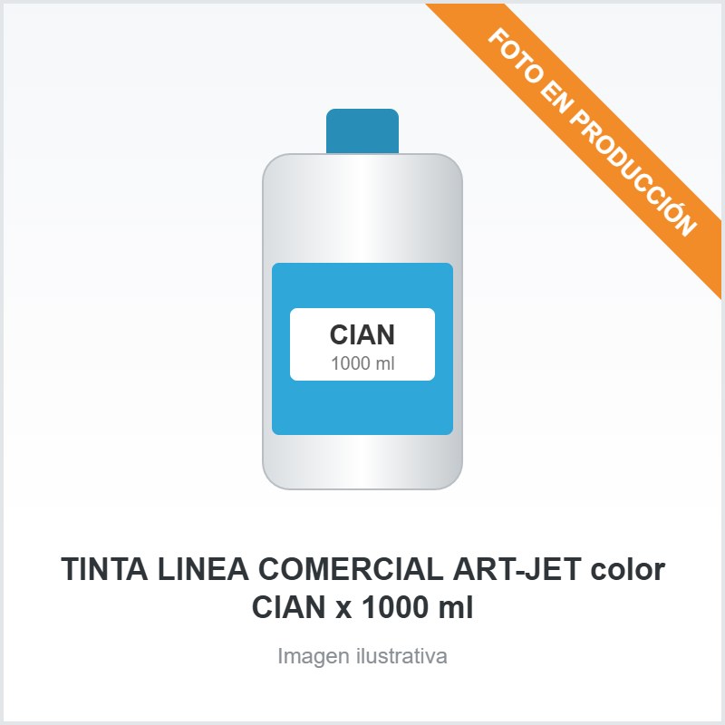 [2290] TINTA LINEA COMERCIAL ART-JET color CIAN x 1000 ml