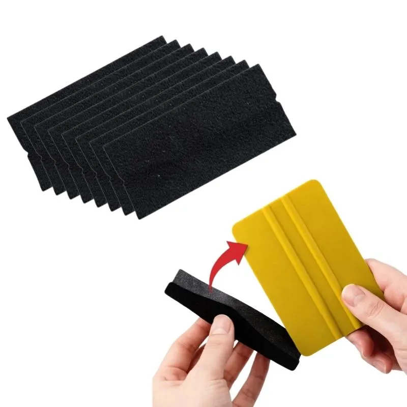 [3068] Felpa Autoadhesivo Negro anti-rayones para Espatulas plasticas / 5cm x 10 cm