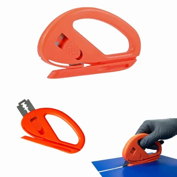 CUTTER PLASTICO DE SEGURIDAD 5.8 x 10 cm