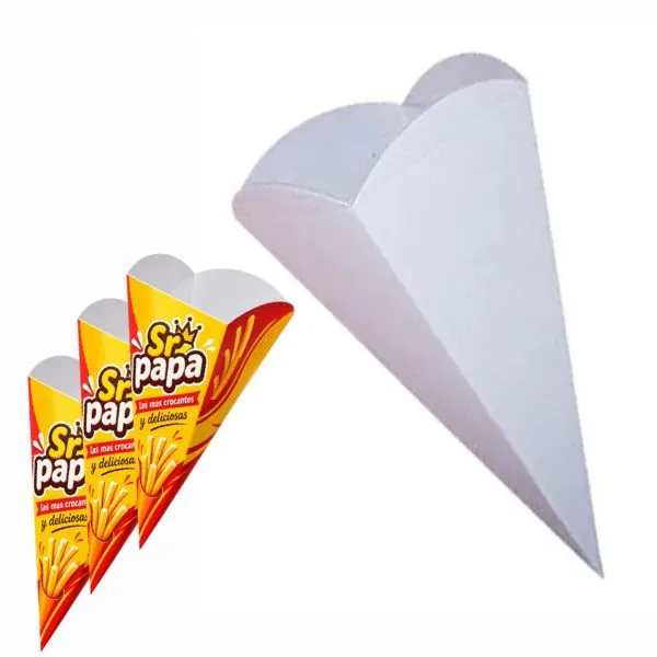 CONO DE PAPA BLANCO X20U