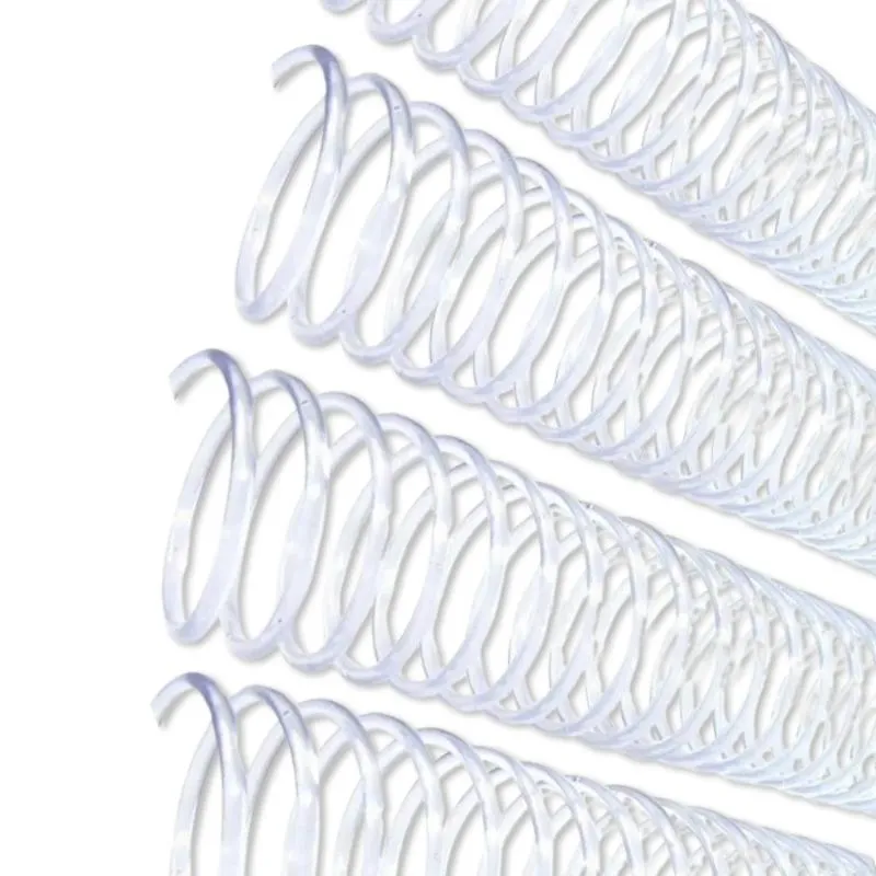 [3385] Espirales 17 mm 160 hojas PVC CRISTAL Tamaño oficio largo x50 Unidades para Encuadernar