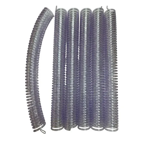 [3389] Espirales 33 mm 300 hojas PVC CRISTAL Tamaño oficio largo x20 Unidades para Encuadernar