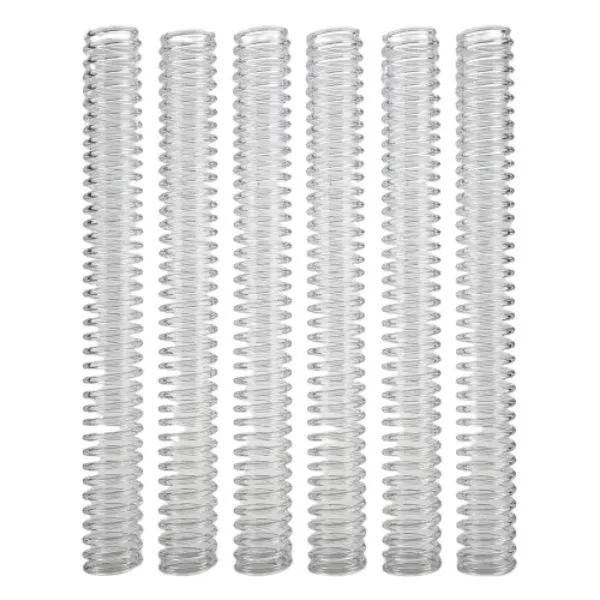 [3391] Espirales 45 mm 430 hojas PVC CRISTAL Tamaño oficio largo x12 Unidades para Encuadernar