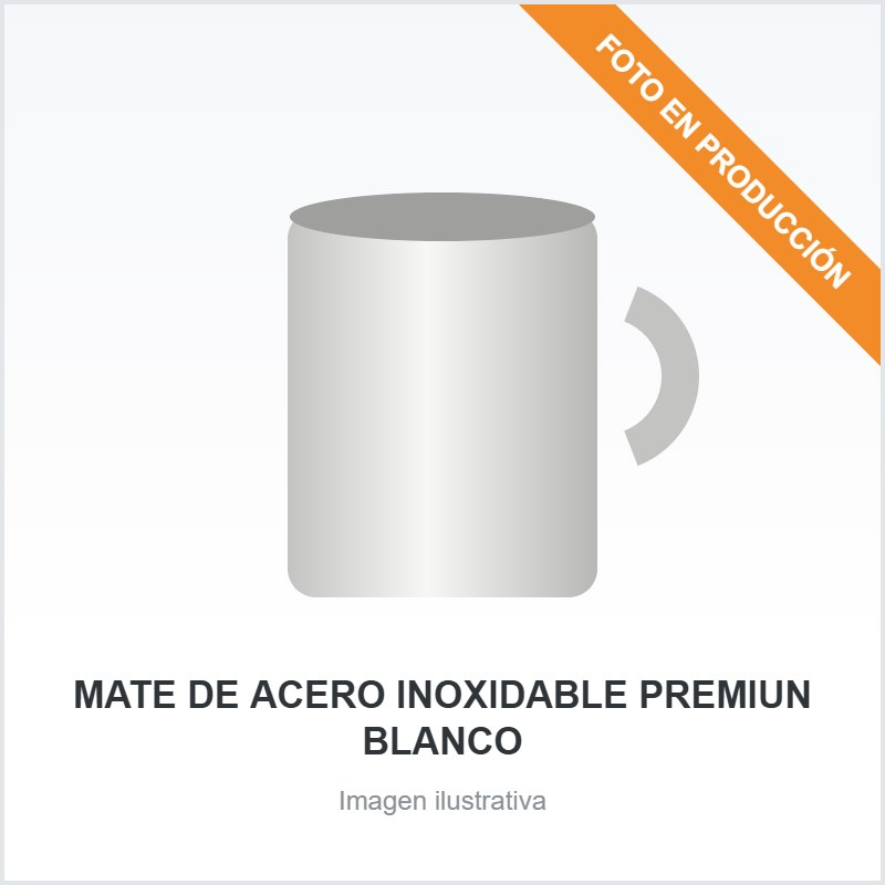 [3799] MATE DE ACERO INOXIDABLE PREMIUN BLANCO