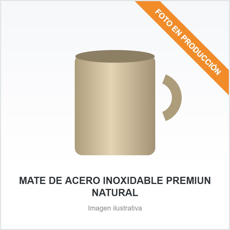 [3800] MATE DE ACERO INOXIDABLE PREMIUN NATURAL