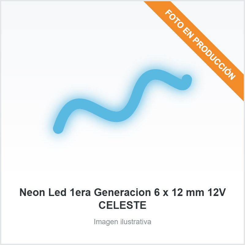 [3817] Neon Led 1era Generacion 6 x 12 mm 12V CELESTE