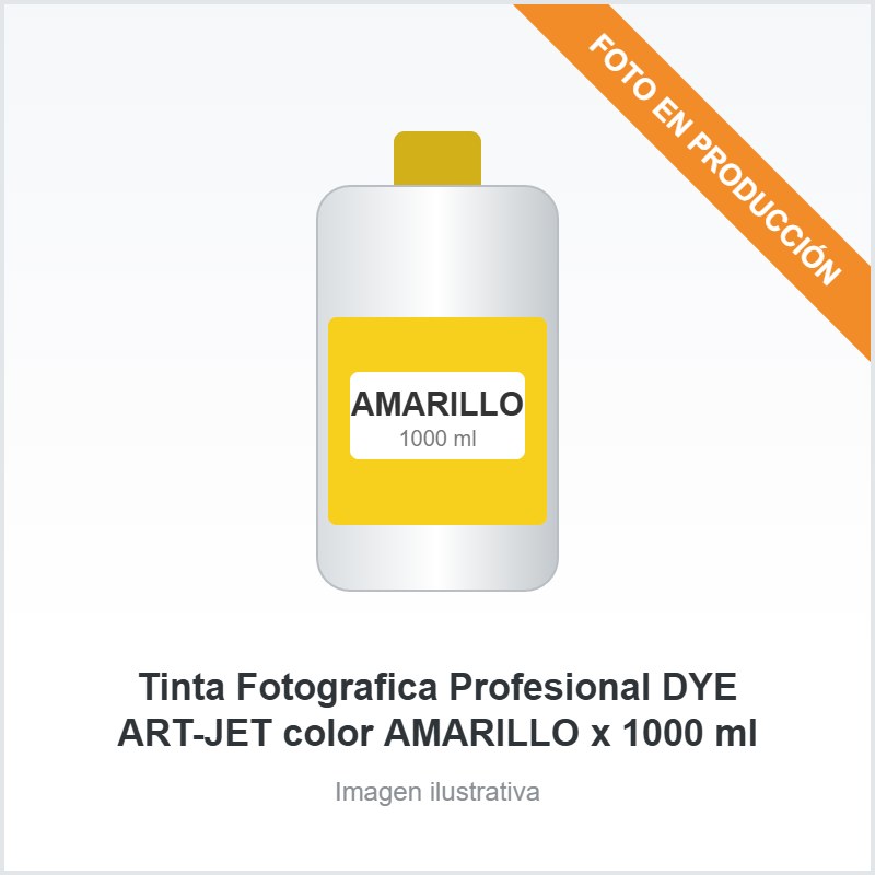 [4090] Tinta Fotografica Profesional DYE ART-JET color AMARILLO x 1000 ml