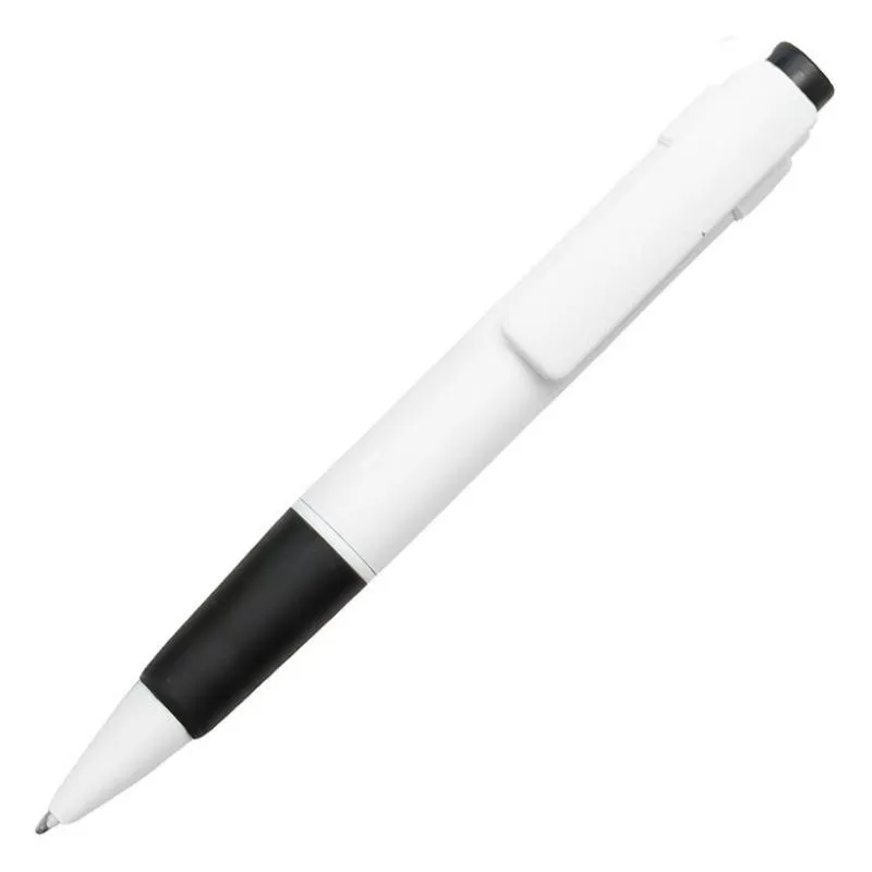 Boligrafo NIZA PLASTICO CUERPO BLANCO DETALLE NEGRO