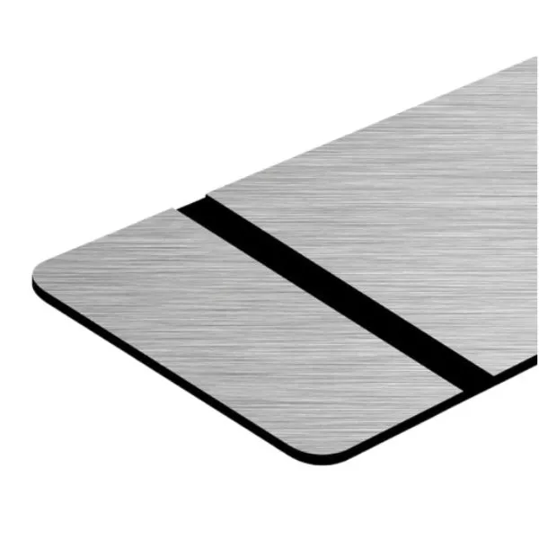 Bicapa Cepillado PLATA/Negro 1.6 mm 0.60 x 1.20 metros
