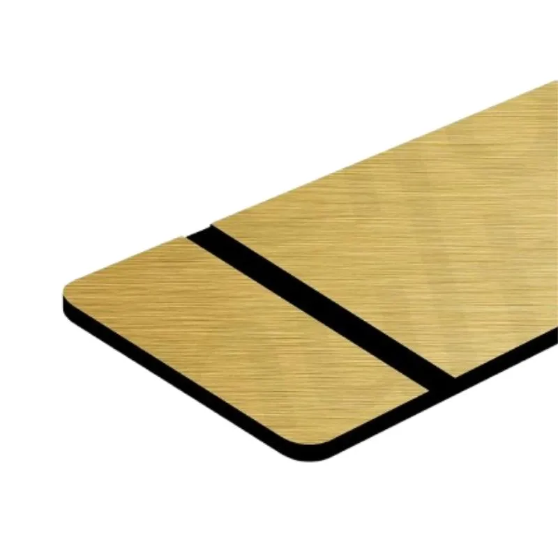 Bicapa Cepillado ORO/Negro 1.6 mm 0.60 x 1.20 metros
