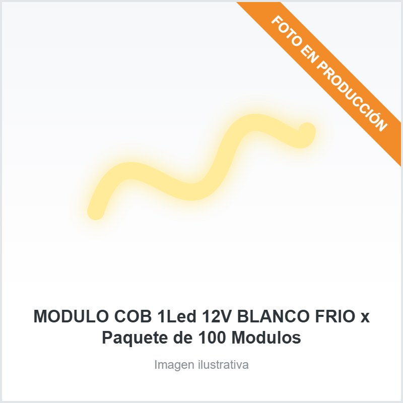 [4177] MODULO COB 1Led 12V BLANCO FRIO x Paquete de 100 Modulos