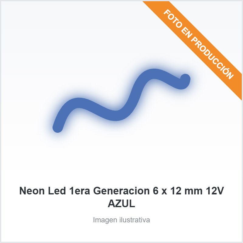 [4187] Neon Led 1era Generacion 6 x 12 mm 12V AZUL