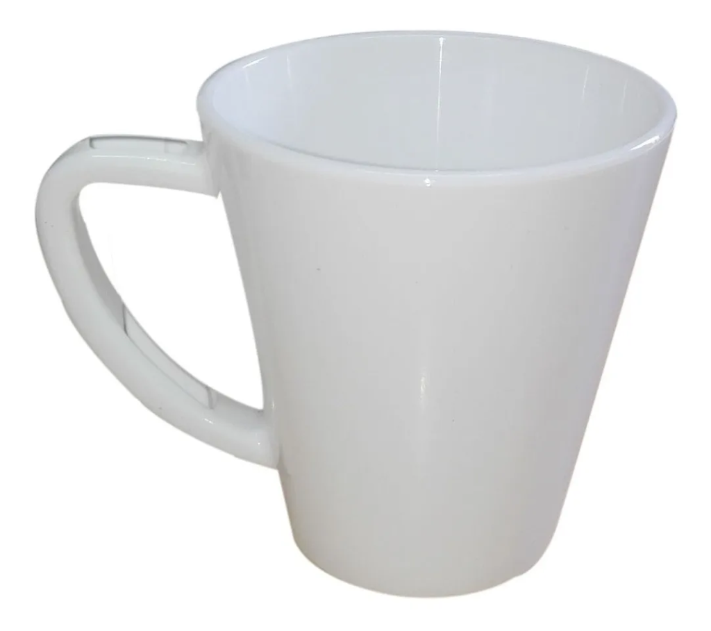 [938] Taza de polímero conica blanca POLYMER