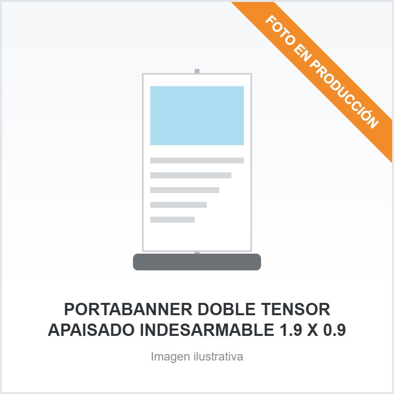 [4870] PORTABANNER DOBLE TENSOR APAISADO INDESARMABLE 1.9 X 0.9