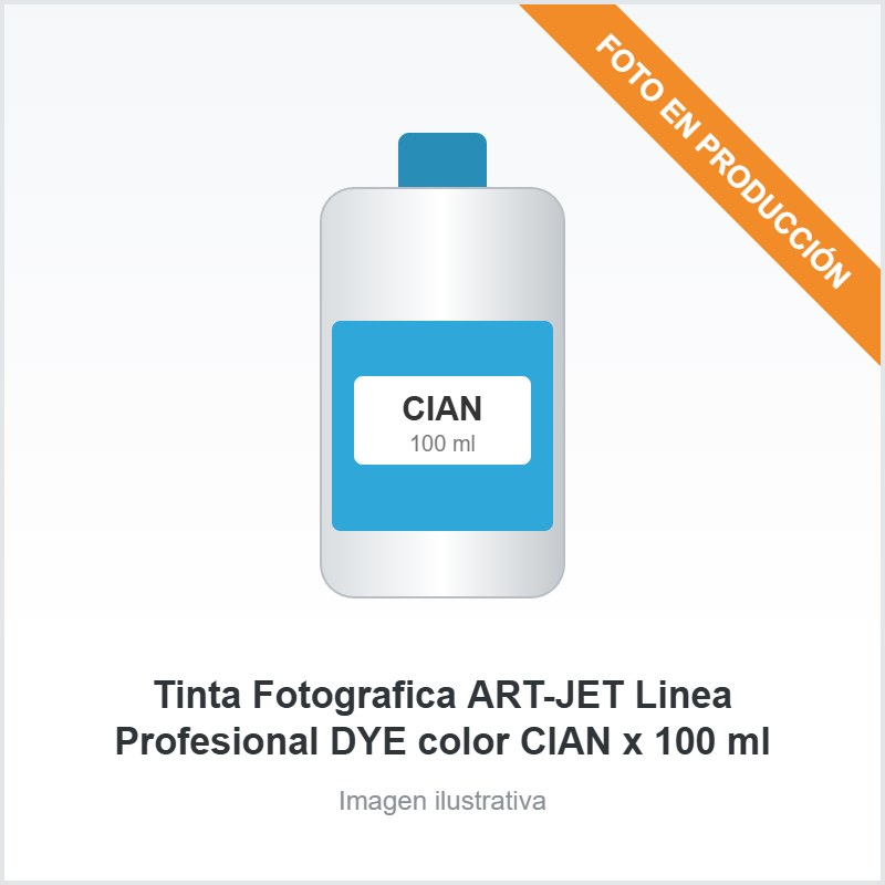 [5046] Tinta Fotografica ART-JET Linea Profesional DYE color CIAN x 100 ml