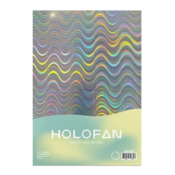 [5116] HOLOFAN A4 ARTJET RESMA 20 HOJAS AUTOADHESIVO INK JET EFECTO OLAS MARINAS