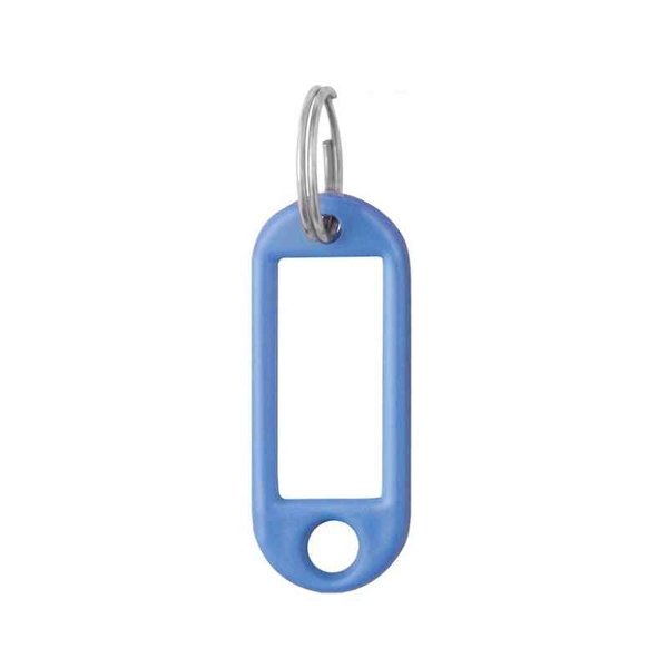 [5175] LLAVERO PORTA ETIQUETA FLEXIBLE AZUL CON ARO