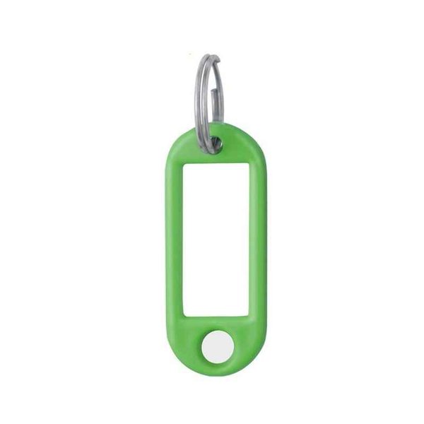 [5179] LLAVERO PORTA ETIQUETA FLEXIBLE VERDE CON ARO