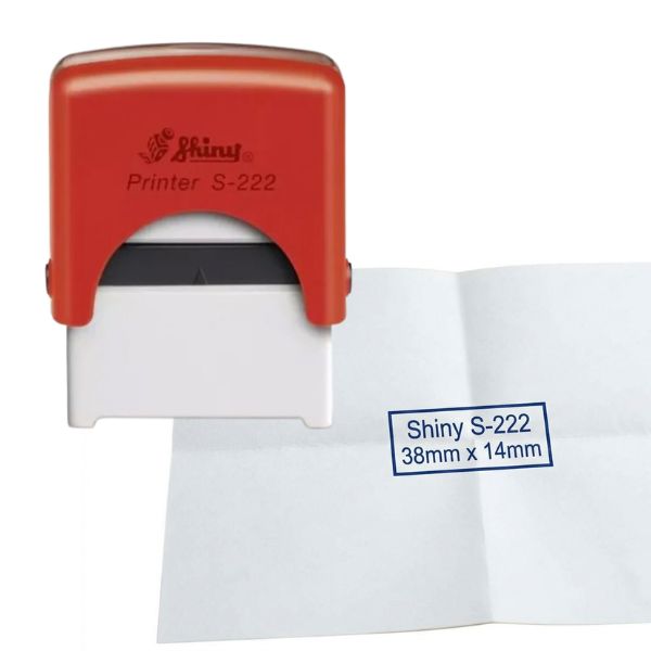 [5304] Sello Automatico SHINY S 222 38 x 14 mm color ROJO
