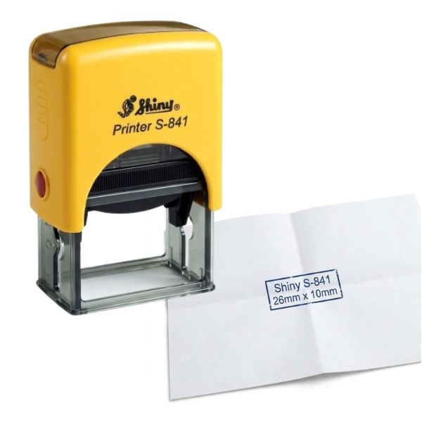 [5334] Sello Automatico SHINY S 841 26 x 10 mm color Amarillo