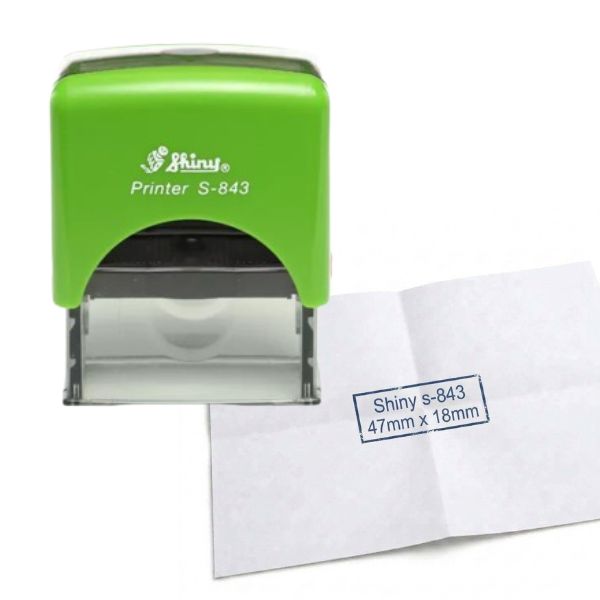 [5340] Sello Automatico SHINY S 843 47 x 18 mm color Verde Manzana