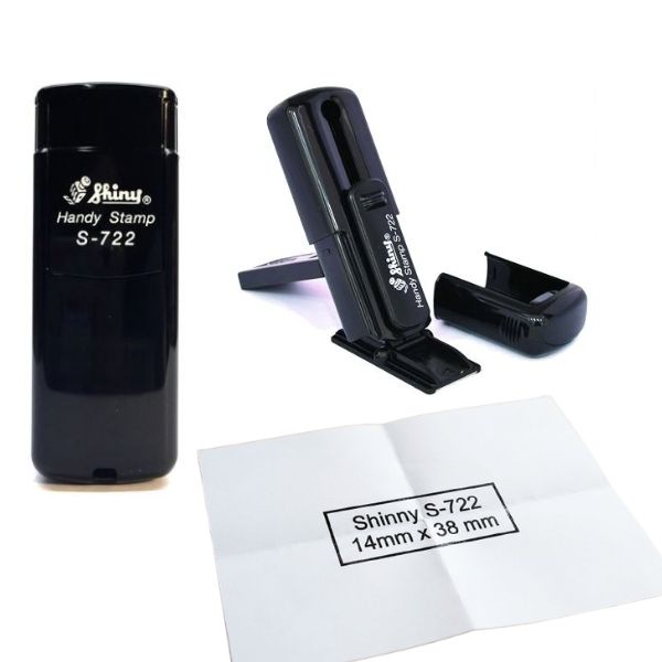[5371] Sello Pocket SHINY S 722 38 x 14 mm color COLOR NEGRO