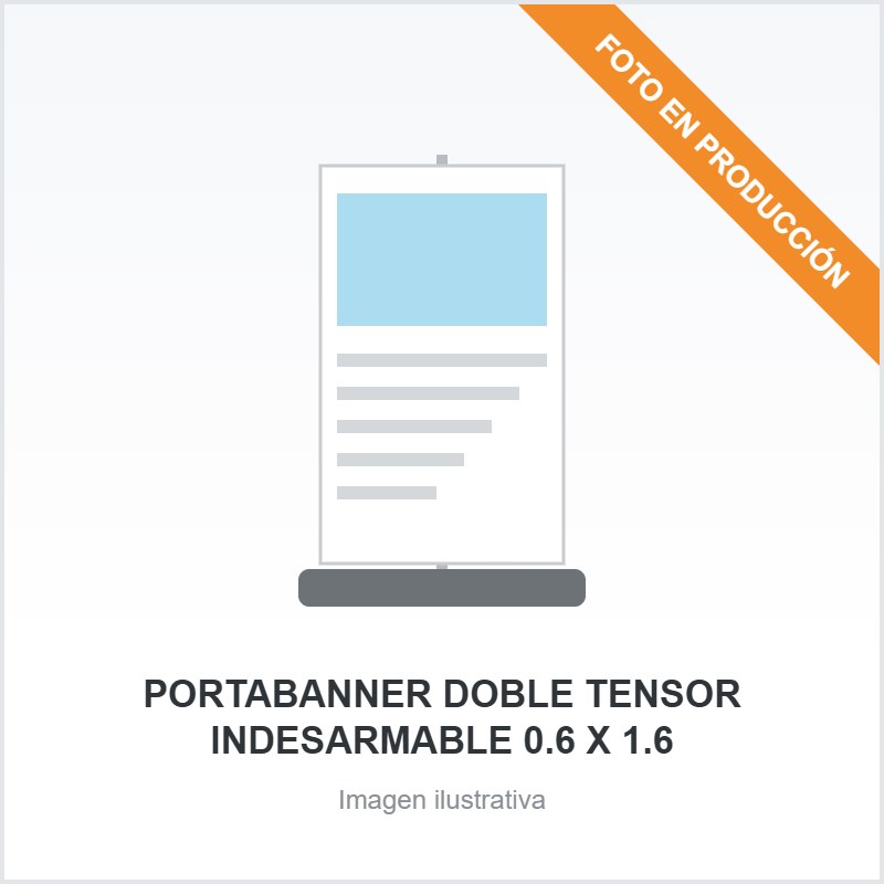 [81] PORTABANNER DOBLE TENSOR INDESARMABLE 0.6 X 1.6