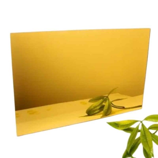 Lamina de Acrilico Espejo Oro 244 x 122 cm - 1.8 Espesor