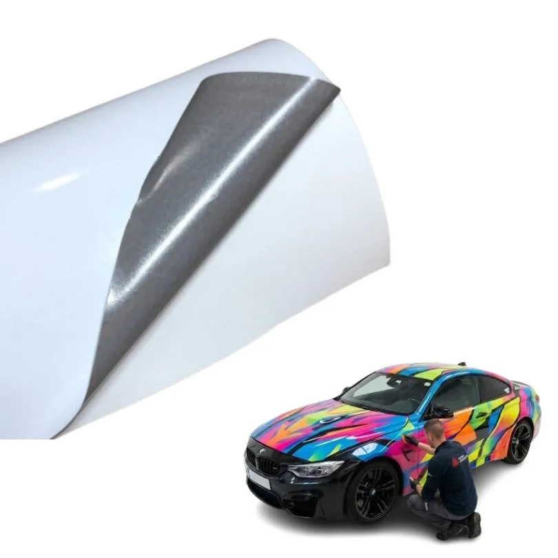 [6090] AVERY MPI 1105 Facil Aplic FUNDIDO Base Gris 50 mc Wrapping Series GLOSY 1.37 x 50 Mts