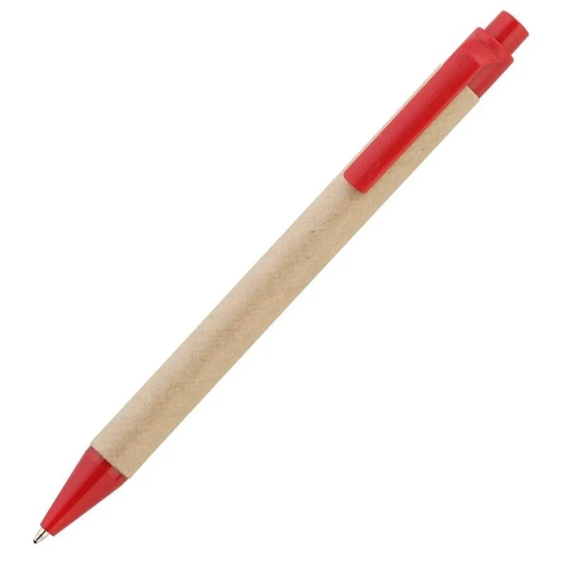 [6442] Boligrafo Eco Pen Clip Rojo