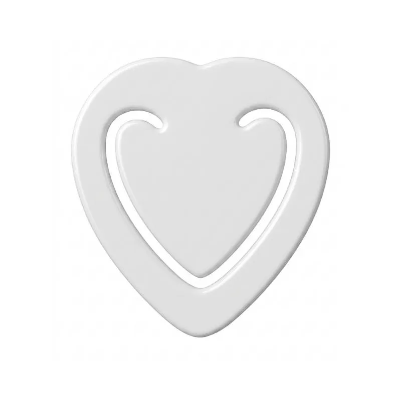 CLIP PARA PAPEL CORAZON BLANCO 7 x 7.9 cm - Para DTF UV - SERIGRAFIA
