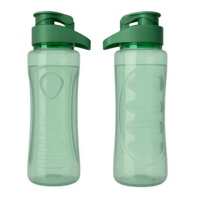 BOTELLA PLASTICA SPORT DAKAR 750ML TAPA FLIP FULL VERDE - Para DTF UV - SERIGRAFIA
