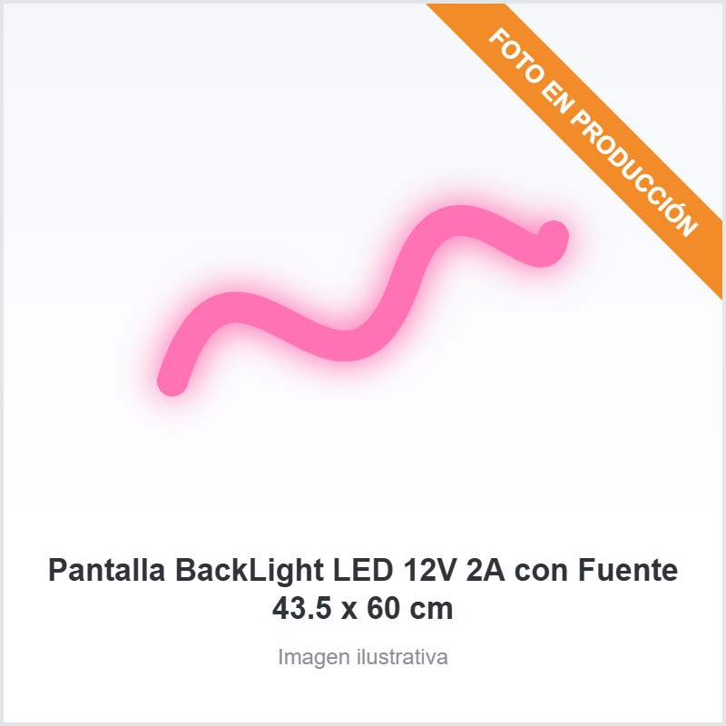 [6570] Pantalla BackLight LED 12V 2A con Fuente 43.5 x 60 cm
