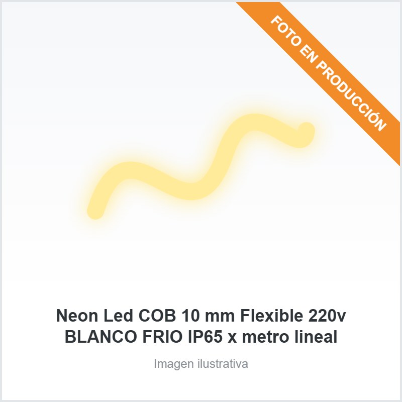 [6572] Neon Led COB 10 mm Flexible 220v BLANCO FRIO IP65 x metro lineal