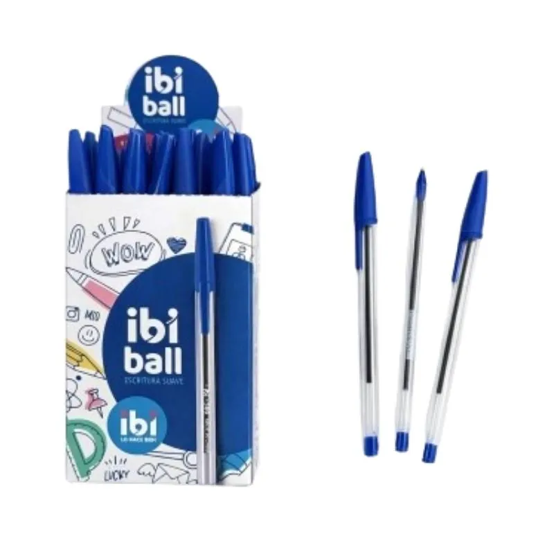 Boligrafo Plastico IBI AZUL x Caja de 50
