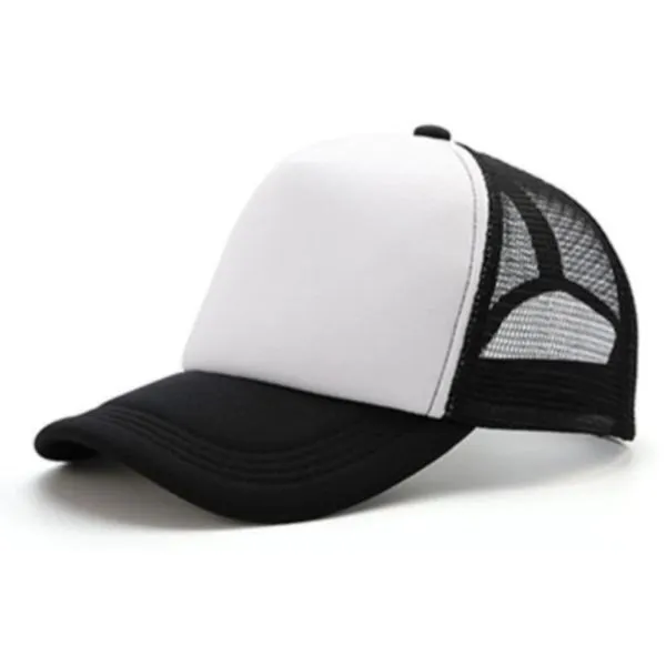 G06 Gorra Trucker Vicera y Red NEGRA Frente BLANCA