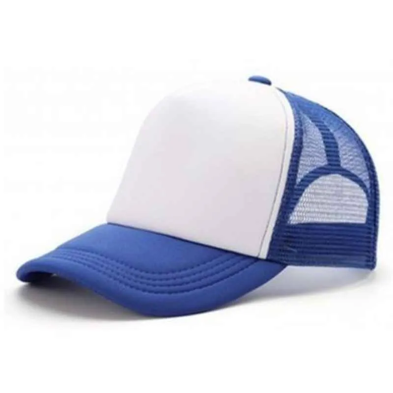 G06 Gorra Trucker Vicera y Red AZUL FRANCIA Frente BLANCA