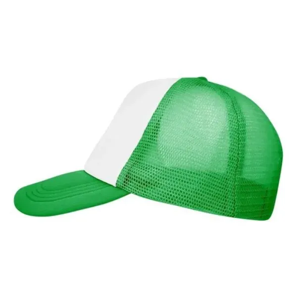 G06 Gorra Trucker Vicera y Red VERDE Frente BLANCA