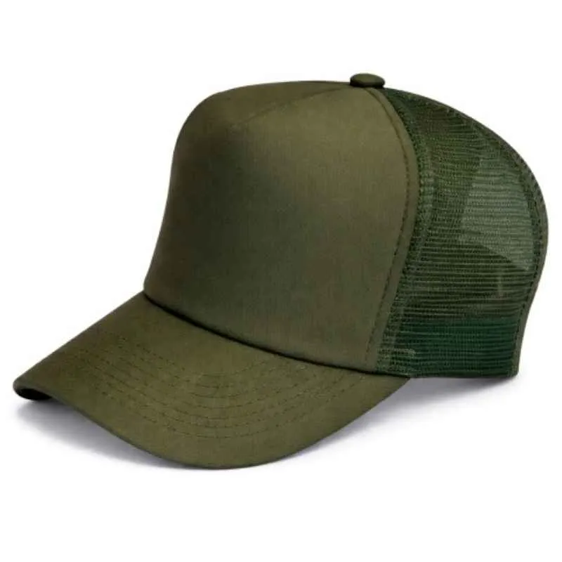 [4657] G06 Gorra Trucker FULL VERDE MILITAR