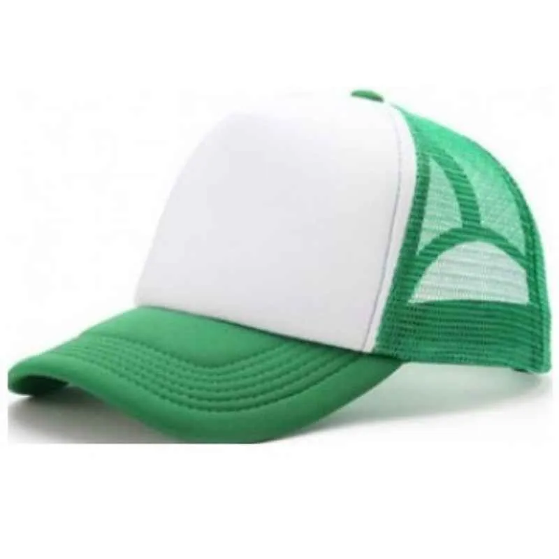 [5796] G06 Gorra Trucker TALLE INFANTIL Vicera y Red  VERDE BENETTON Frente BLANCA