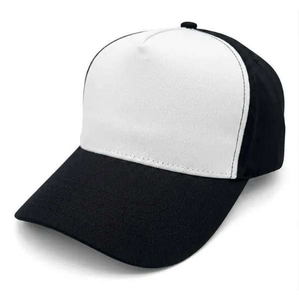[6424] G21 GORRA 5 gajos GABARDINA NEGRO FRENTE BLANCO