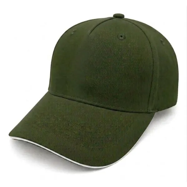 G21 GORRA 5 gajos GABARDINA FULL VERDE MILITAR con VIVO BLANCO