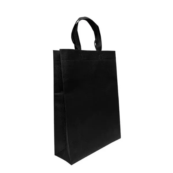 [4080] BOLSA DE FRISELINA 30x40x10 cm NEGRA con MANIJAS
