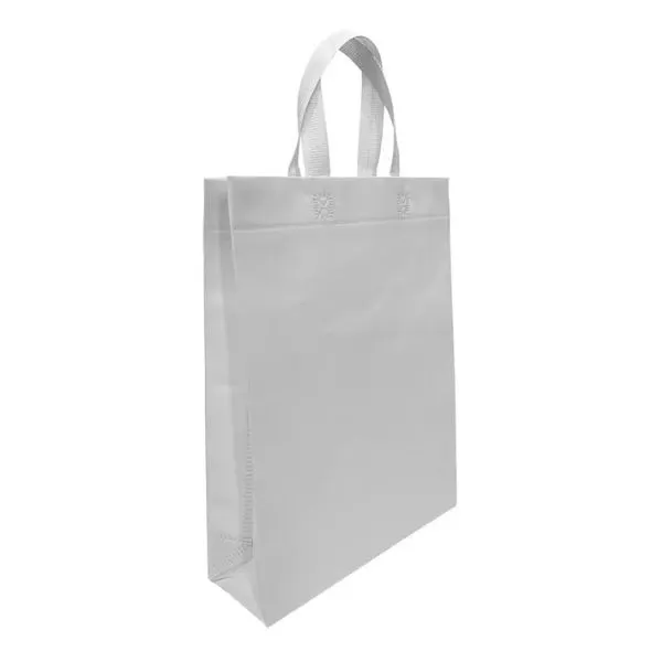 [4667] BOLSA DE FRISELINA SUBLIMABLE BLANCA 30x40x10 CON MANIJAS