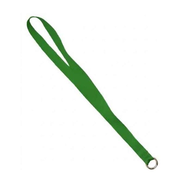 LLAVERO CINTA COLGANTE VERDE FLUO CON ARGOLLA 1 metro