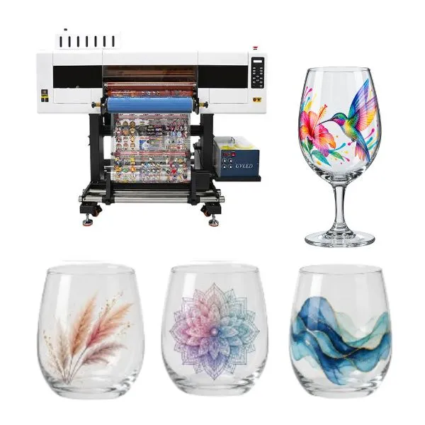 Impresion DTF UV  CMYK GLOSY CON BARNIZ - SIN BLANCO