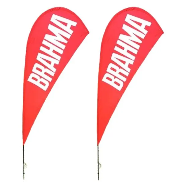 [ImprPorta05] Fly Banners Impreso con Estaca 90 X 250 cm x2 Unidades